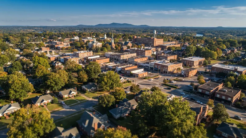 Aerial view of Gastonia, NC